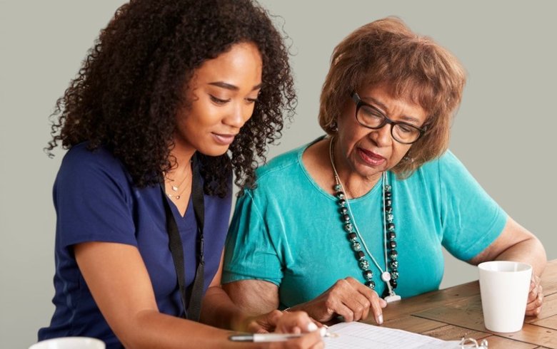 A We Are Care carer at work